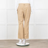Twinset Beige Cotton Straight Leg Trousers