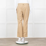 Twinset Beige Cotton Straight Leg Trousers