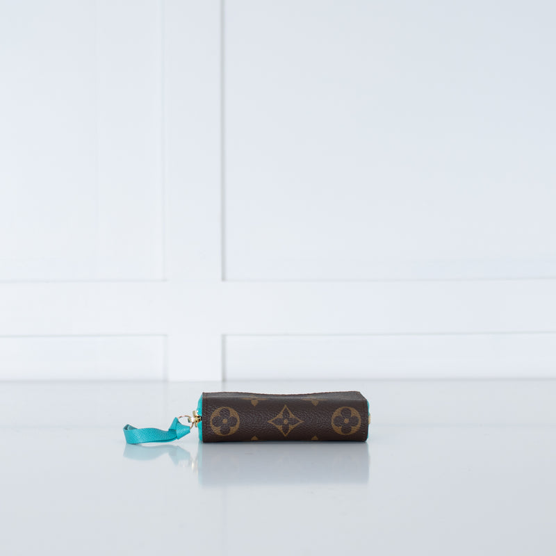 Louis Vuitton Monogram Zip Wallet Blue Edged