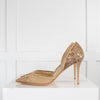 Jimmy Choo Nude Lace Patent Trim High Heel Shoes