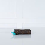 Louis Vuitton Monogram Zip Wallet Blue Edged