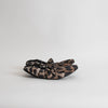Ganni Brown Animal Fabric Print Scrunchie Pumps