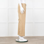 Twinset Beige Cotton Straight Leg Trousers
