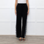 The Upside Black Athletic Trousers with Side Stripe