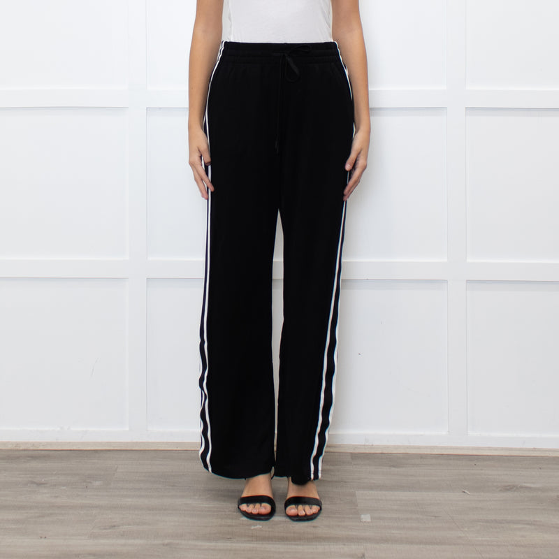 The Upside Black Athletic Trousers with Side Stripe