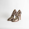 Rupert Sanderson Khaki Metallic Heeled Sandals