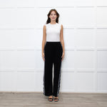 The Upside Black Athletic Trousers with Side Stripe