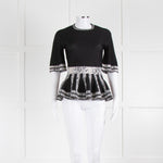 Alexander McQueen Black Peplum Waist Top