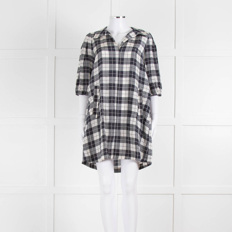 Baum Und Pferdgarten Navy White Checked Tunic Dress