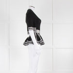 Alexander McQueen Black Peplum Waist Top