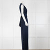 DKNY Navy Draped Jumpsuit