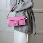Coach Pink Tabby Chain Clutch Leather Bag
