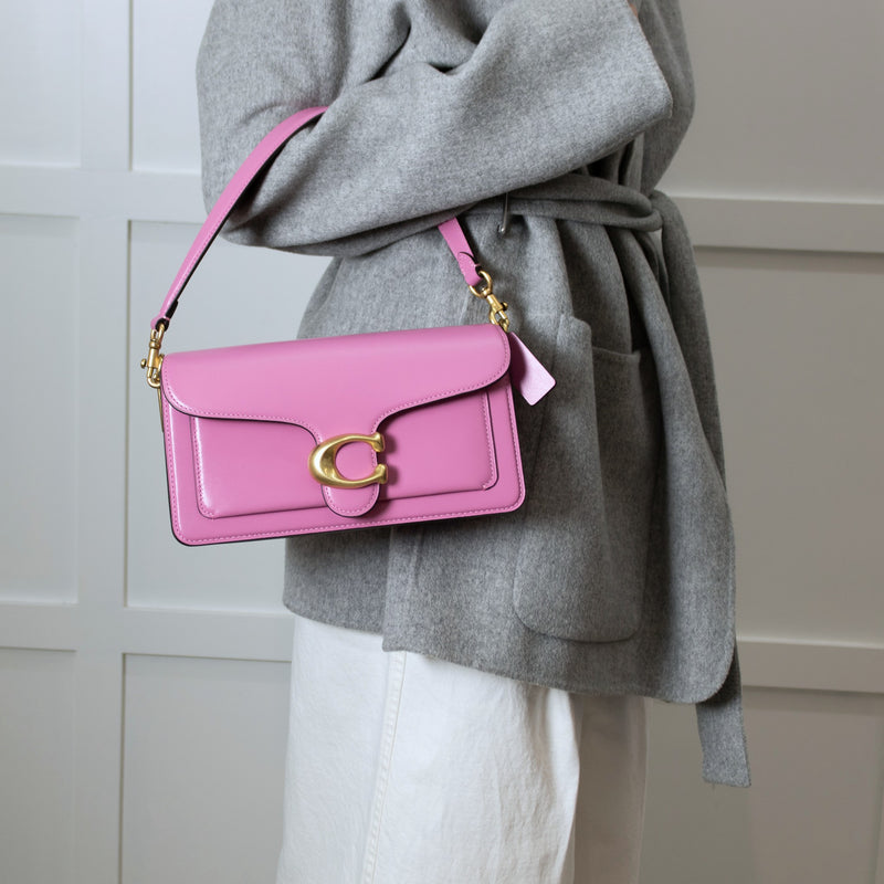 Coach Pink Tabby Chain Clutch Leather Bag