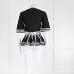 Alexander McQueen Black Peplum Waist Top