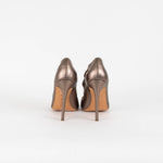 Rupert Sanderson Khaki Metallic Heeled Sandals