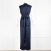 DKNY Navy Draped Jumpsuit