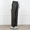 American Vintage Dark Green Satin Wide Trousers