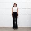 Essentiel Antwerp Black Ribbed Flared Leggings