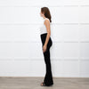 Essentiel Antwerp Black Ribbed Flared Leggings
