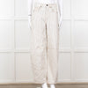 Me + Em Cream Black Stripe Barrel Jean