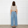 D. Exterior Neutral Silver Lurex Knitted Cropped Cardigan