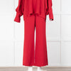 Maison Rabih Kayrouz Red Wide Leg Trousers