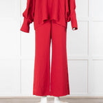 Maison Rabih Kayrouz Red Wide Leg Trousers