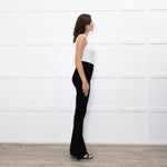 Essentiel Antwerp Black Ribbed Flared Leggings