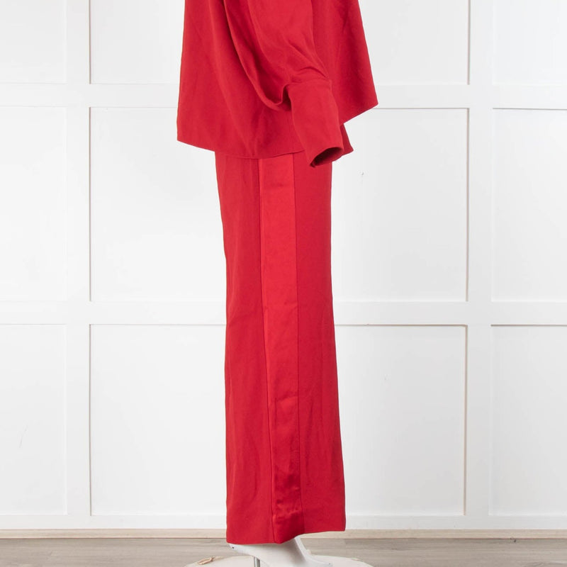 Maison Rabih Kayrouz Red Wide Leg Trousers