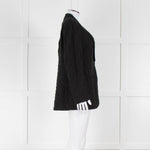 Harris Wharf London Black Textured Cotton Blend Oversized Blazer