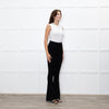 Essentiel Antwerp Black Ribbed Flared Leggings