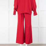 Maison Rabih Kayrouz Red Wide Leg Trousers