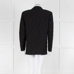 Harris Wharf London Black Textured Cotton Blend Oversized Blazer