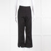 By Malene Birger Black Thick Twill Trousers Split Ankle Hem