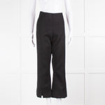 By Malene Birger Black Thick Twill Trousers Split Ankle Hem