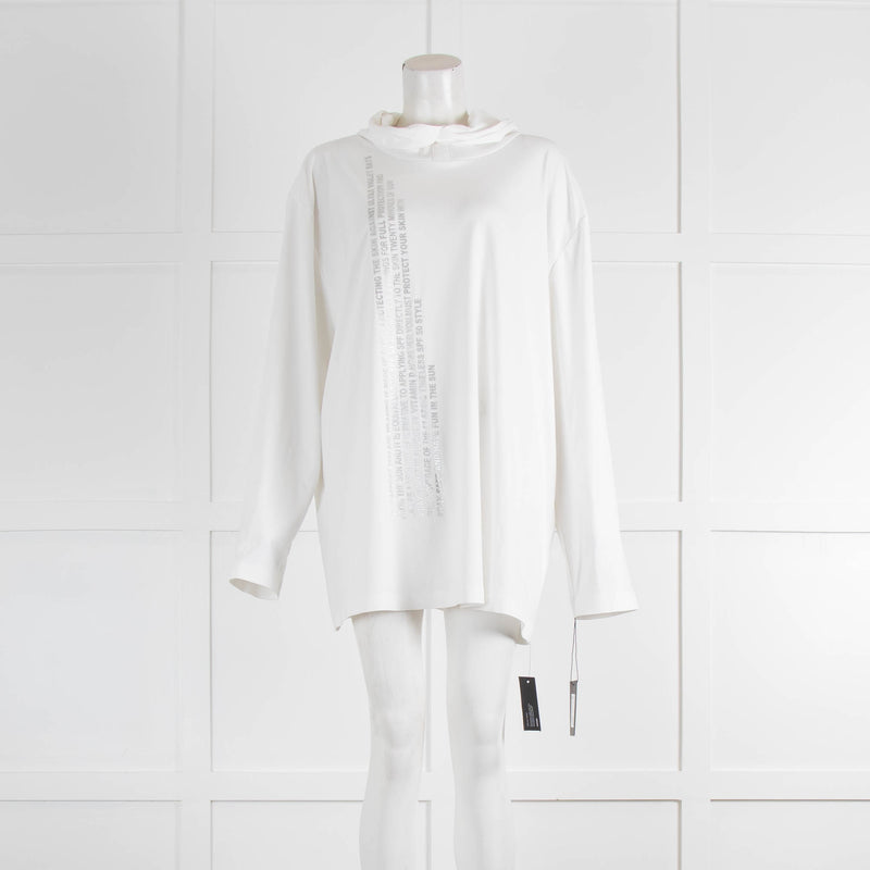 Norma Kamali White SPF Smart Hooded Top