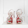 Terry de Havilland Red/Silver Lightning Platform Sandals