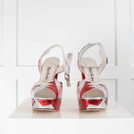 Terry de Havilland Red/Silver Lightning Platform Sandals