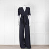 Stella McCartney Navy Short Sleeve Belted Jumpsuit