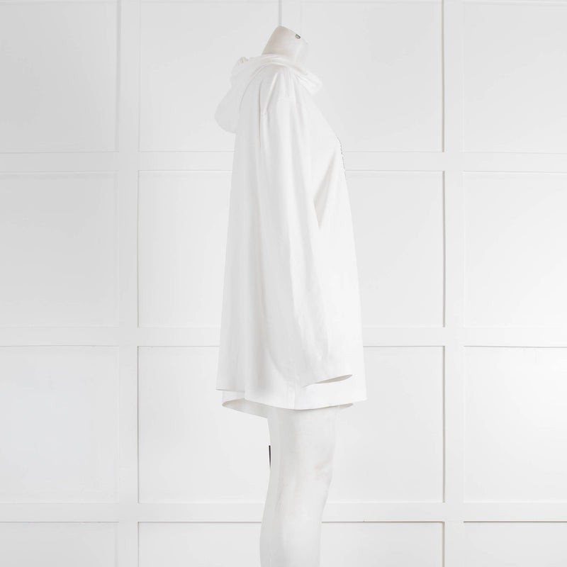 Norma Kamali White SPF Smart Hooded Top