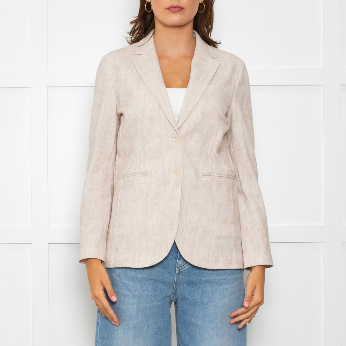 Circolo 1901 Beige Cotton Blazer Jacket
