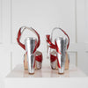 Terry de Havilland Red/Silver Lightning Platform Sandals