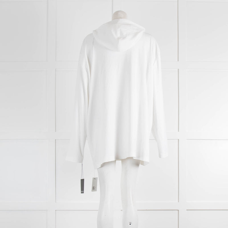 Norma Kamali White SPF Smart Hooded Top