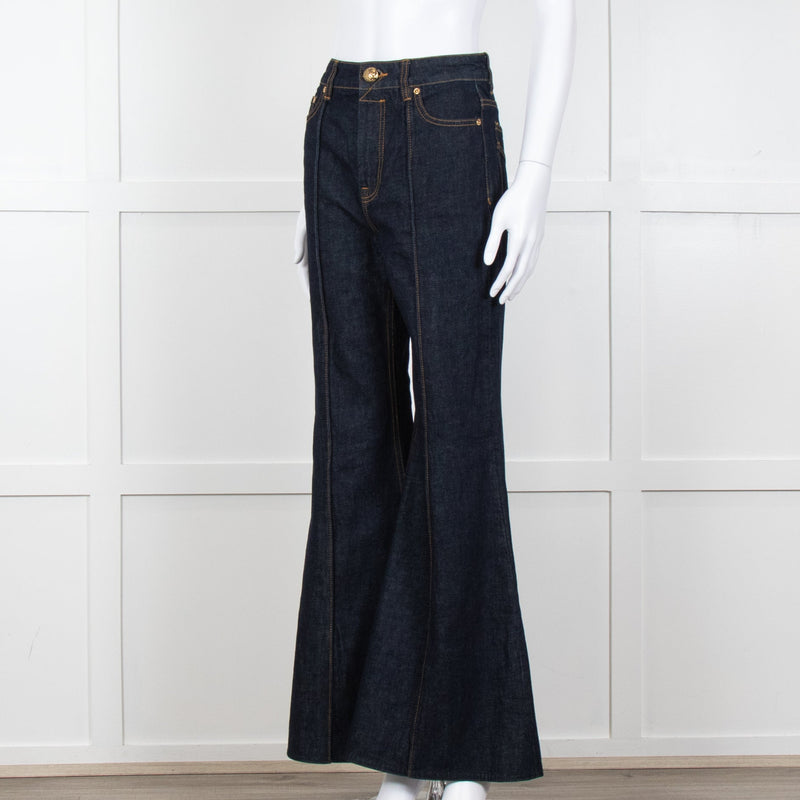 Zimmermann Dark Blue Denim Flared Jeans