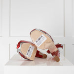 Terry de Havilland Red/Silver Lightning Platform Sandals
