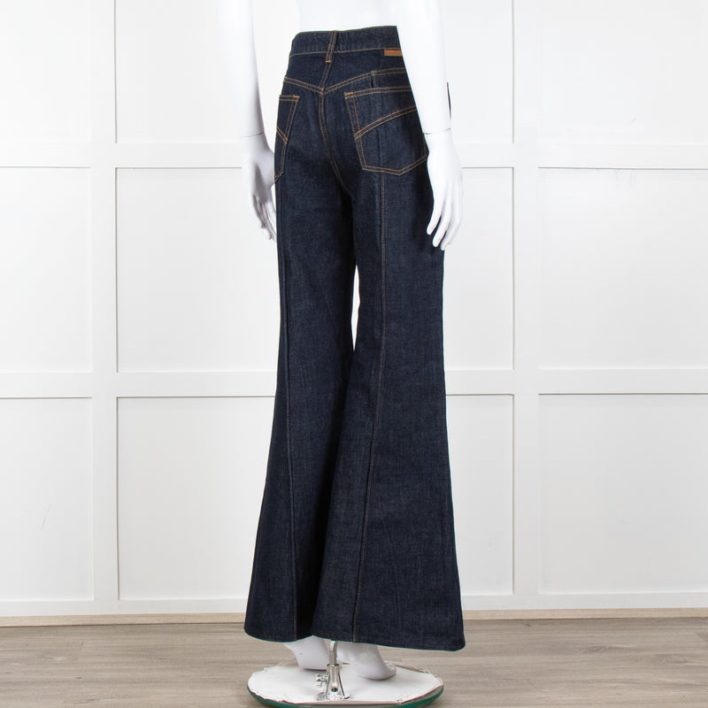 Zimmermann Dark Blue Denim Flared Jeans