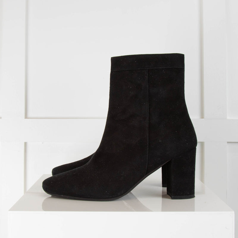 Atelier Mercadal Black Short Boots with Heel