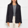 Free People Black Linen Blazer Jacket