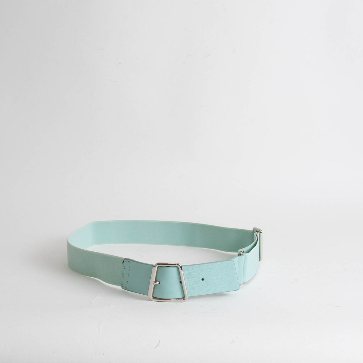 Akris Aqua Leather And Elastic Belt