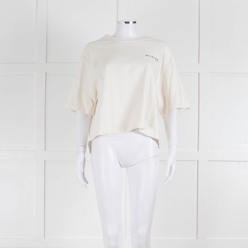 Masscob Cream Oversized T Shirt